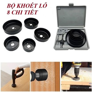 Bộ dụng cụ khoét lỗ 5 vành khoét  64mm; 76mm; 89mm; 102mm; 127mm (gỗ, thạch cao, nhôm)