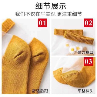 .Set 10 Đôi Tất Hoa Cúc Ren Kính