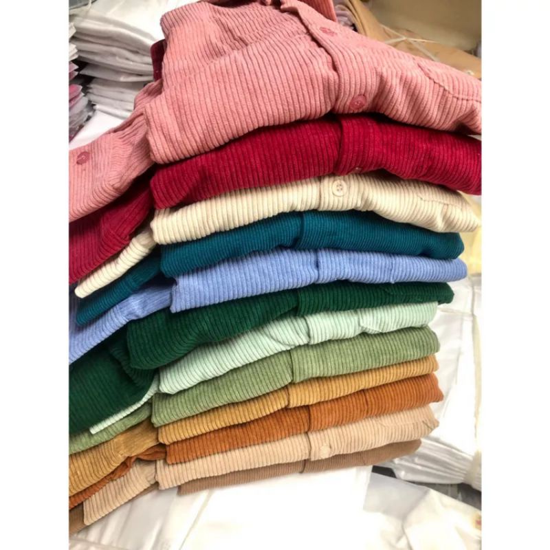 Áo Sơ Mi Nhung Tăm Form Rộng Hot Trend