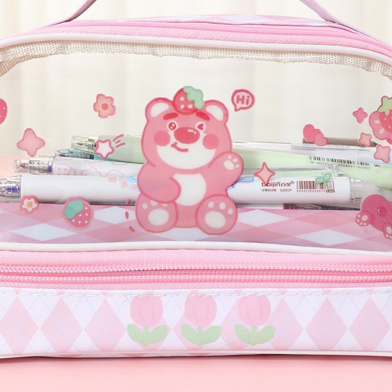 TÚI ĐỰNG BÚT GẤU DÂU