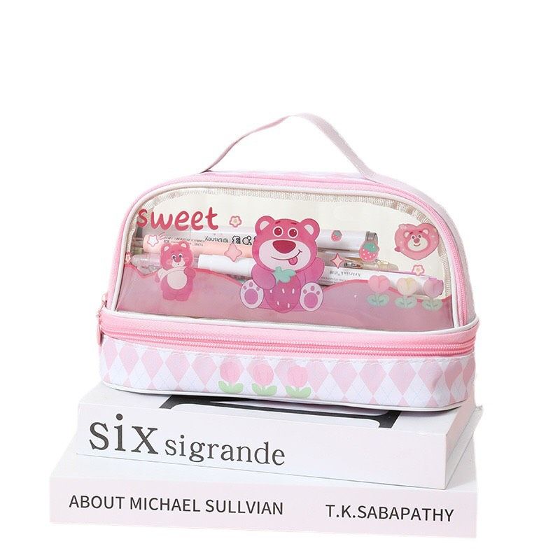 TÚI ĐỰNG BÚT GẤU DÂU