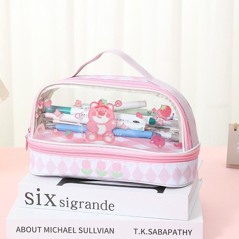 TÚI ĐỰNG BÚT GẤU DÂU