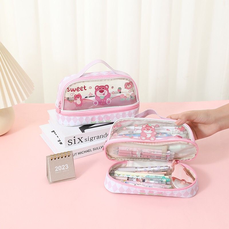 TÚI ĐỰNG BÚT GẤU DÂU