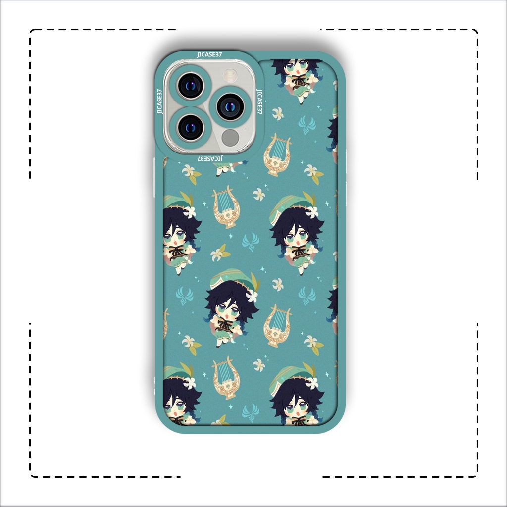 Ốp lưng iphone cạnh vuông JM CASE Genshin Impact nhân vật game Venti 6/6pl/6s/6spl/7/7pl/8/8pl/x/xs/11/12/13/pro/max