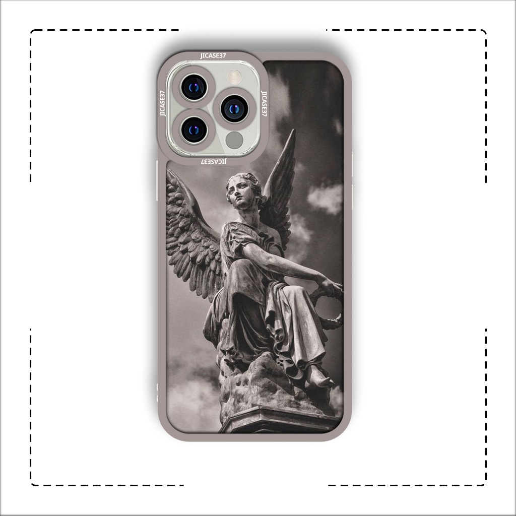 Ốp lưng iphone cạnh vuông Jicase JMcase Tượng David Aesthetic Vintage Cổ Điển x/xs/11/12/pro/max/plus/promax