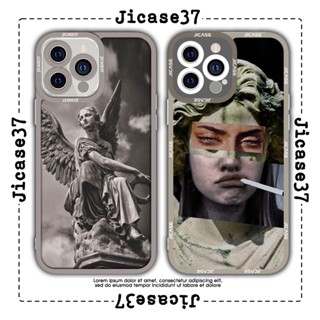 Ốp lưng iphone cạnh vuông Jicase JMcase Tượng David Aesthetic Vintage Cổ Điển x/xs/11/12/pro/max/plus/promax