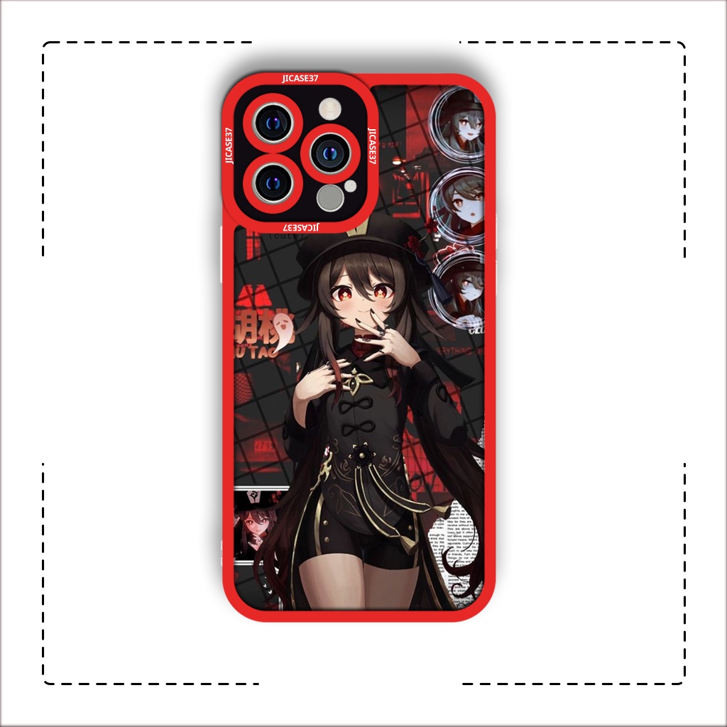 Ốp lưng iphone cạnh vuông JM CASE Genshin Impact nhân vật game Hutao 6/6pl/6s/6spl/7/7pl/8/8pl/x/xs/11/12/13/pro/max