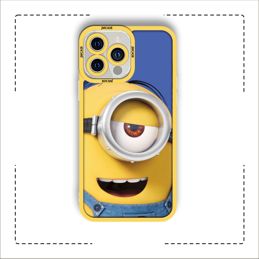 Ốp lưng iphone cạnh vuông JM Case Minion cute dễ thương 6plus/6s/6splus/7/7plus/8/8plus/x/xs/11/12/pro/max/plus/promax