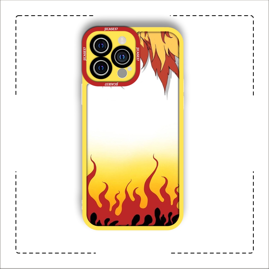 Ốp lưng iphone cạnh vuông JM CASE Demon slayer anime nhân vật Rengoku 6plus/6s/6splus/7/7plus/8/8plus/x/xs/11/12/pro/max