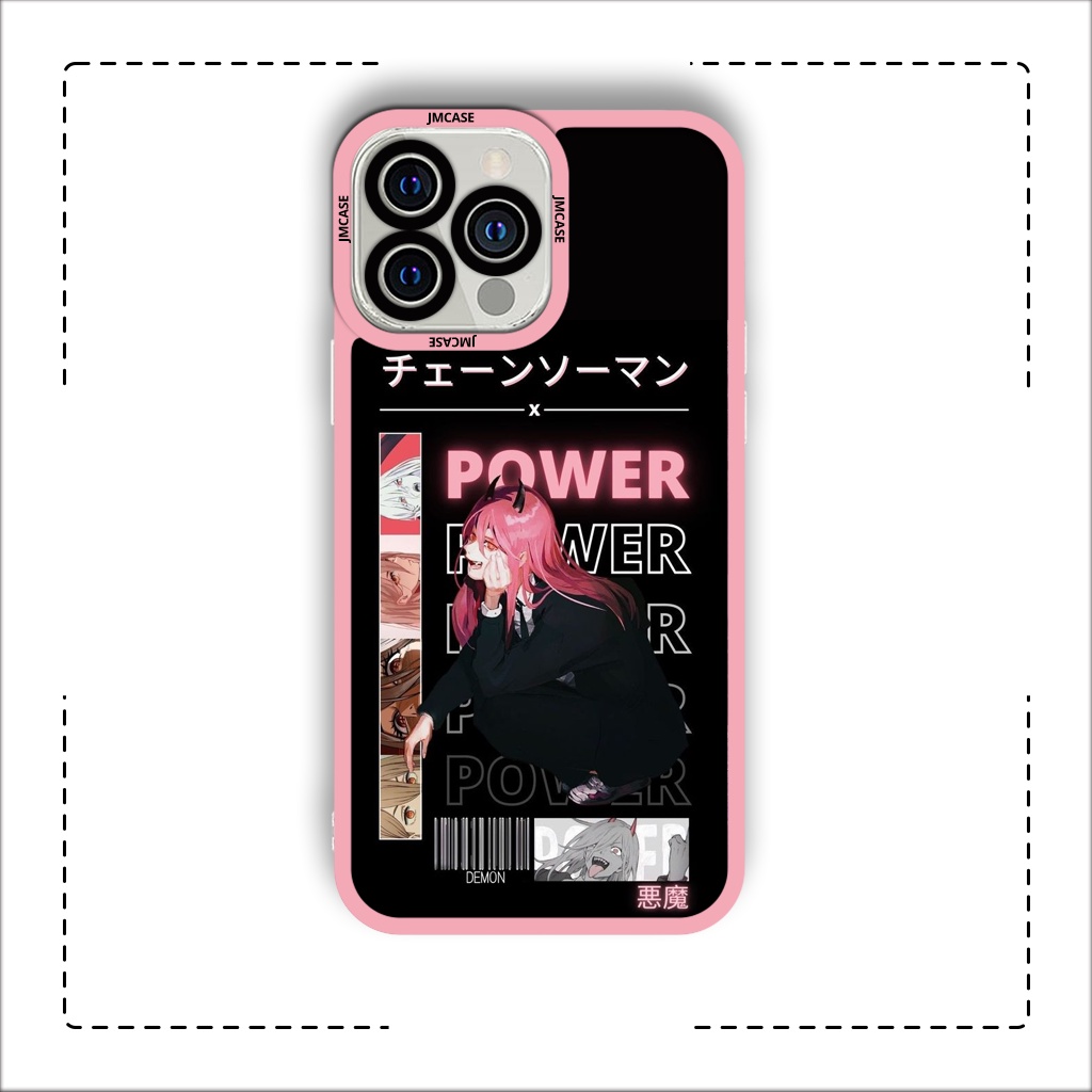 Ốp lưng iphone cạnh vuông JMCase Manga Power Chainsaw Man 6plus/6s/6splus/7/7plus/8/8plus/x/xs/11/12/pro/max/plus/promax