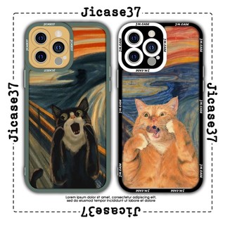 Ốp lưng iphone cạnh vuông JMCase Mèo Cute Painting 6plus/6s/6splus/7/7plus/8/8plus/x/xs/11/12/pro/max/plus/promax