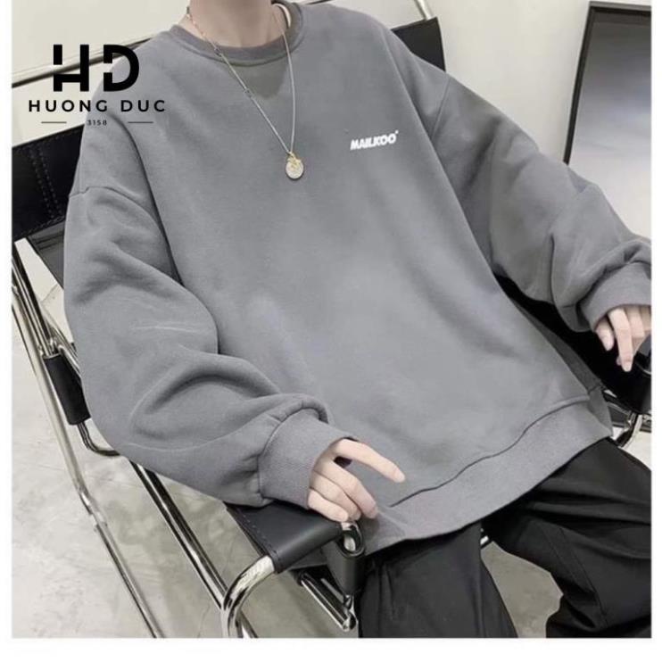 Áo nỉ sweatr mailkoo chất nỉ cotton form rộng tay bồng unisex