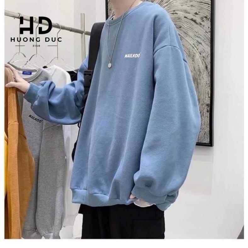 Áo nỉ sweatr mailkoo chất nỉ cotton form rộng tay bồng unisex