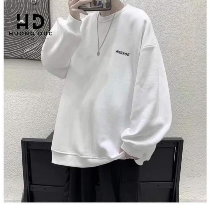 Áo nỉ sweatr mailkoo chất nỉ cotton form rộng tay bồng unisex