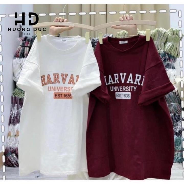 Áo Thun Tay Lỡ Cotton Khô 3158 Form Rộng Nam Nữ HARVARD
