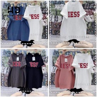 Áo Thun Tay Lỡ 3158 Cotton Khô Nam Nữ Unisex In Chữ IESS