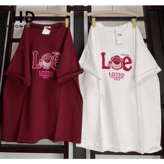 Áo Thun 3158 Cotton Khô Form Rộng Nam Nữ Unisex Lee Gấu Lotso