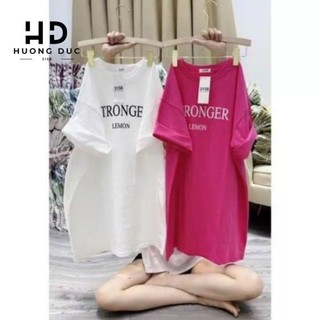 Áo Thun Form Rộng 3158 Cotton Khô Nam Nữ Unisex In Chữ STRONGER