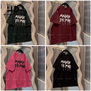 Áo thun cotton khô 3158 form rộng nam nữ unisex in chữ maison