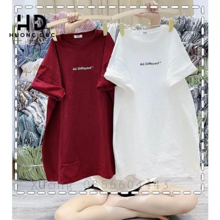 Áo Thun Form Rộng 3158 Cotton Khô Nam Nữ Unisex In Dòng Chữ Nhỏ Aii