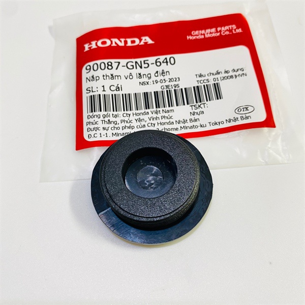 Nút chỉnh lốc điện, Nắp thăm vô lăng điện Wave 100 To đen Zin Honda - 90087GN5640