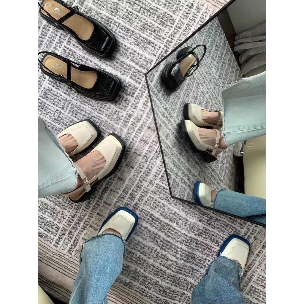 Xăng đan Da off-white Thời Trang Mùa Hè 2023 Dễ Phối Đồ