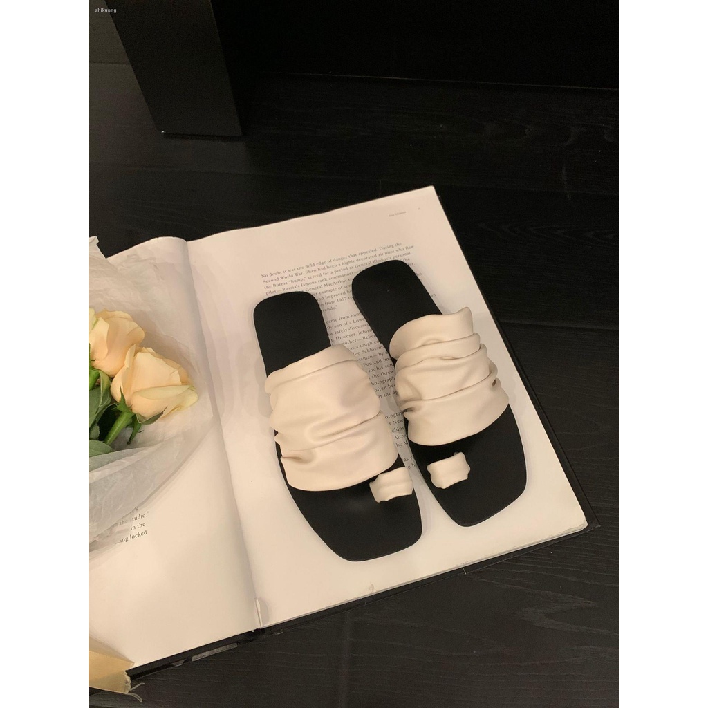 Dép Sandal Mũi Vuông Xếp Ly Thời Trang Mùa Hè Hàng Mới 2023 Phong Cách Hàn Quốc Dành Cho Bạn Nữ