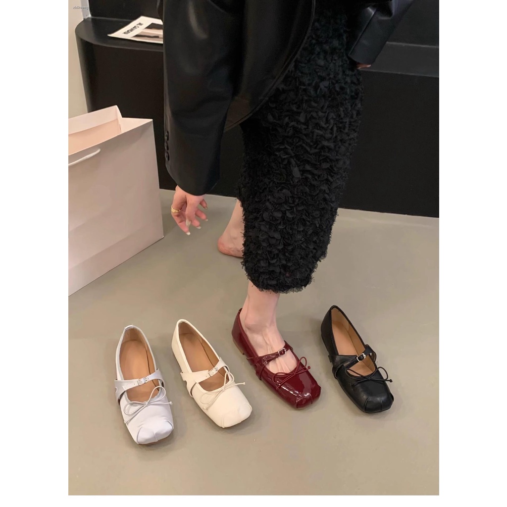 Giày Búp Bê Đế Mềm Miệng Nông Đính Nơ Kiểu Hàn Quốc Thời Trang Mùa Hè 2023