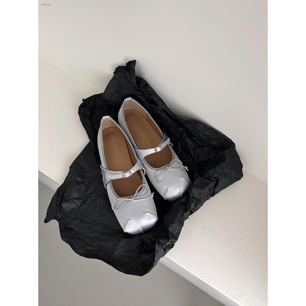 Giày Búp Bê Đế Mềm Miệng Nông Đính Nơ Kiểu Hàn Quốc Thời Trang Mùa Hè 2023