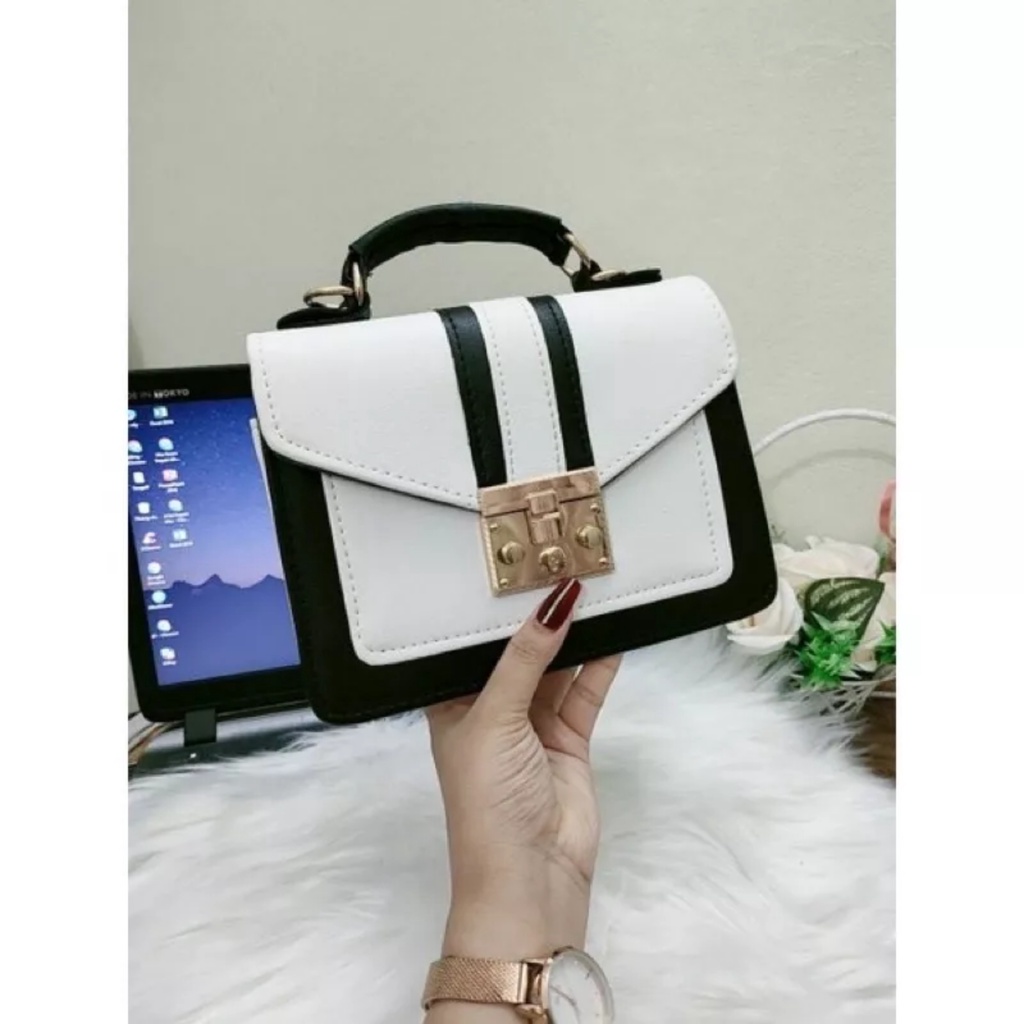 Túi xách nữ cầm tay có dây đeo chéo tặng kèm khăn chât da mềm mịn mã H30