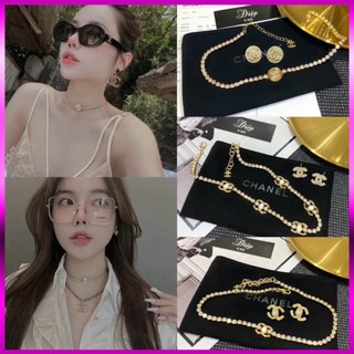 Sét cổ tai mẫu mới hót dễ phối đồ sang chảnh trang sức hotgirl
