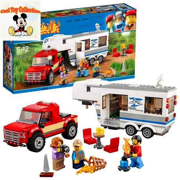 🔥 Có hàng tồn kho 🌟Tương thích LEGO Block City Series cha con cắm trại RV lắp ráp đồ chơi hạt nhỏ cho trẻ em trai từ 8