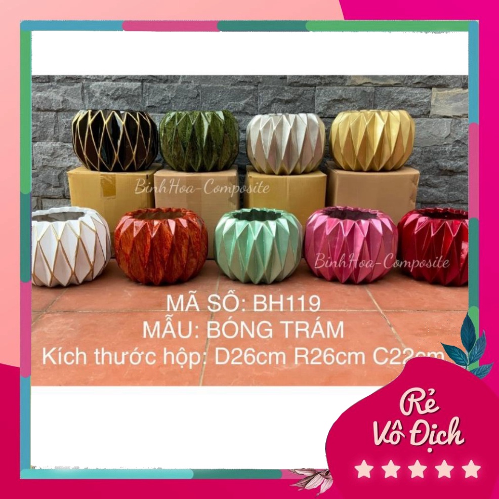 Bình hoa bóng trám composite mã bh119, lọ hoa, lọ cắm hoa cao cấp, lọ hoa trang trí