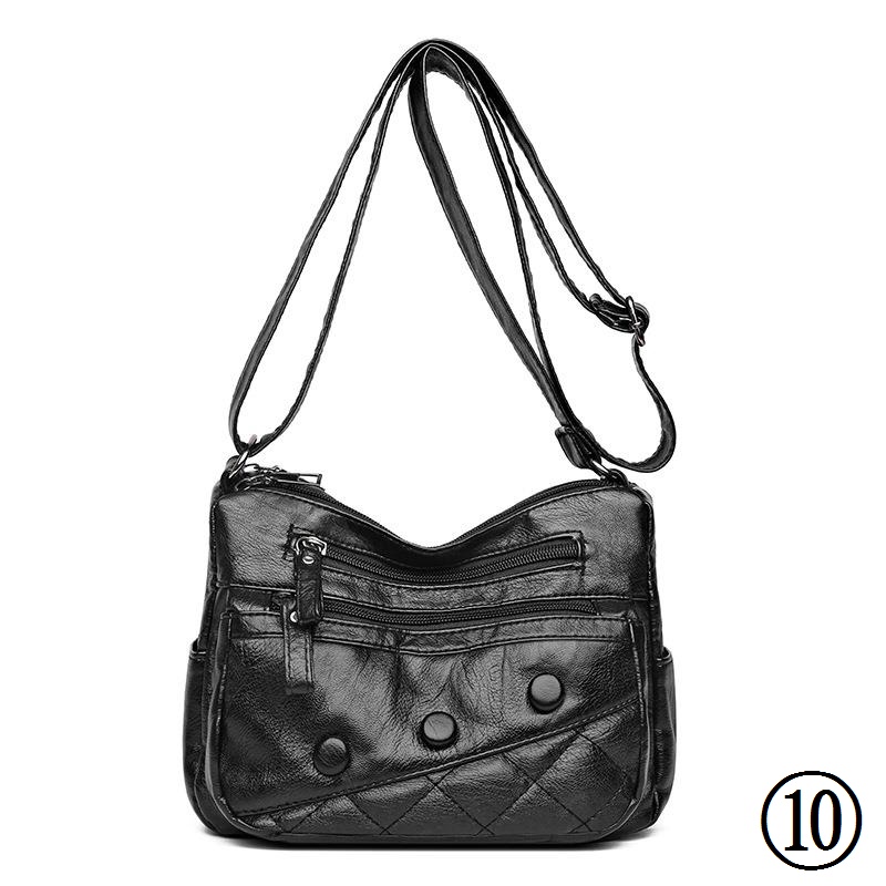 Túi Xách Da PU Mềm Đính Đá Thiết Kế Đơn Giản Thời Trang Cho Nữ