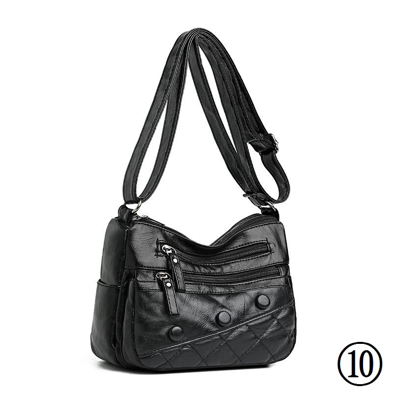 Túi Xách Da PU Mềm Đính Đá Thiết Kế Đơn Giản Thời Trang Cho Nữ