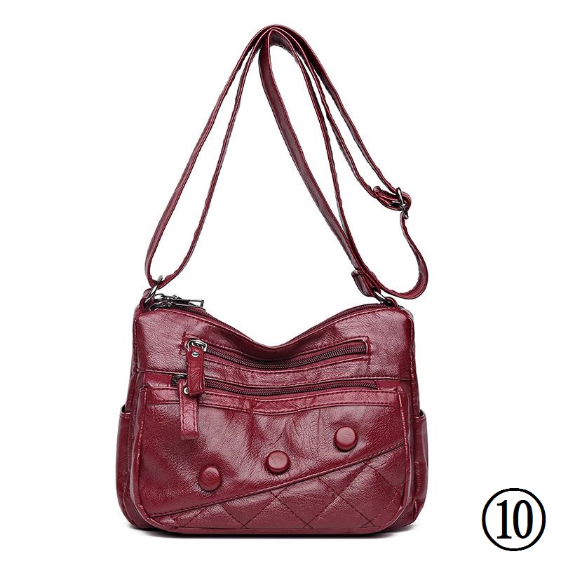 Túi Xách Da PU Mềm Đính Đá Thiết Kế Đơn Giản Thời Trang Cho Nữ