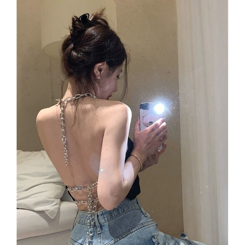 Jiashucheng Áo Hai Dây Mùa Hè Ôm Dáng Phong Cách Gợi Cảm Hợp Thời Trang Cho Nữ