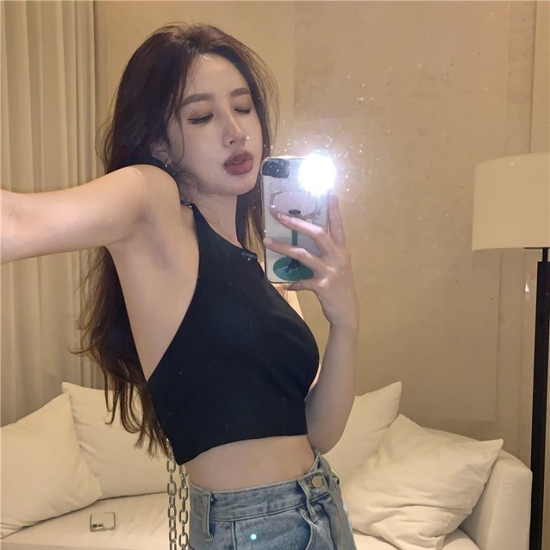 Jiashucheng Áo Hai Dây Mùa Hè Ôm Dáng Phong Cách Gợi Cảm Hợp Thời Trang Cho Nữ