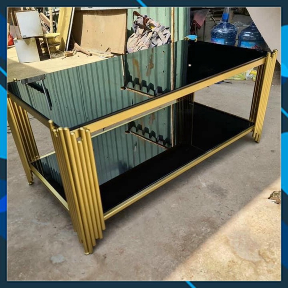 [siêu sale] -  Bàn trà hình chữ nhật, bàn sofa hai Mặt Kính cường lực chống va đập Chống xây sát - Khung sắt sơn tĩnh đi | BigBuy360 - bigbuy360.vn