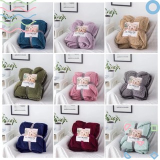 Chăn lông cừu untimate 2 lớp loại dày siêu ấm áp - kích thước 2m x 2m3