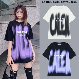Áo Thun in Charm chữ Calem.Club - Áo phông tay lỡ form unisex brand Calem Sgenzstudio