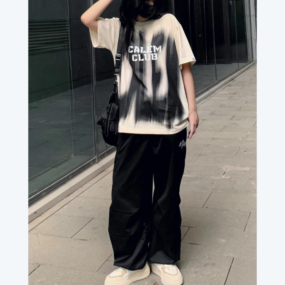 Áo Thun in Charm chữ Calem.Club - Áo phông tay lỡ form unisex brand Calem Sgenzstudio