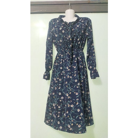 Đầm maxi dài tay hoa cúc size S