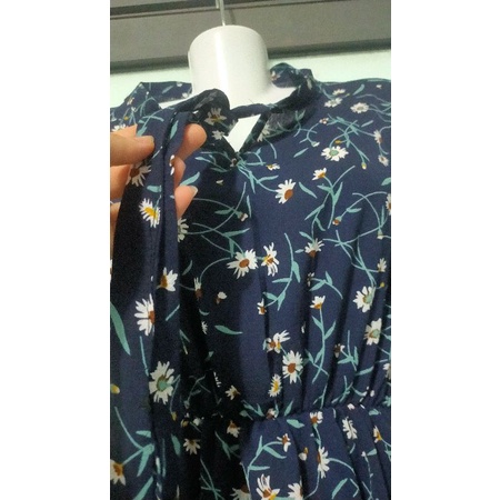 Đầm maxi dài tay hoa cúc size S