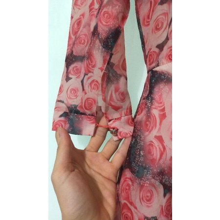 Đầm hoa đỏ size S