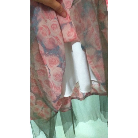 Đầm hoa đỏ size S