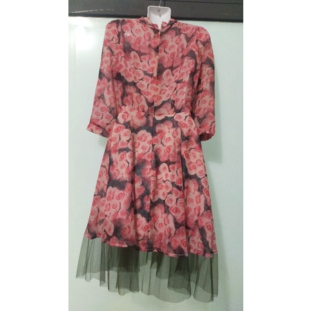 Đầm hoa đỏ size S