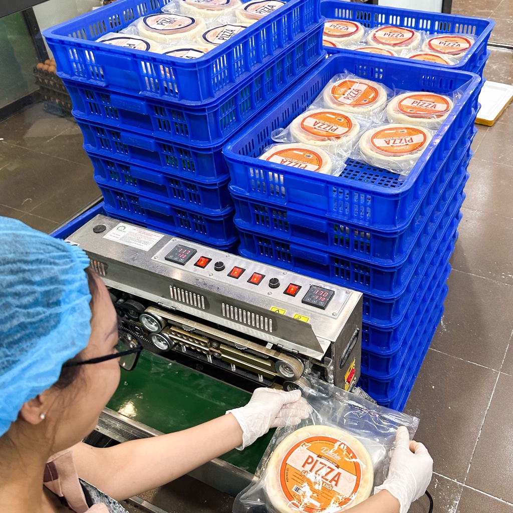 Pizza Chicago Duchee Nhân Nhồi, Size 17cm, Gấp 3 Lần Phô Mai, Béo Ngậy, Kéo Sợi Dài