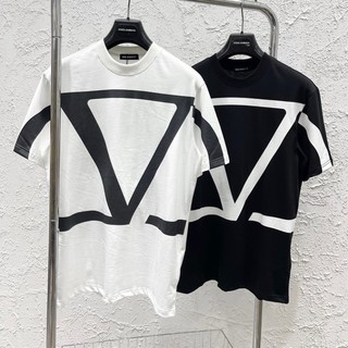 Áo phông nam hoạ tiết monogram va len tilo_ áo thun nam nữ l.v hoạ tiết vltn đen trắng ngang thân siêu hot. 8386