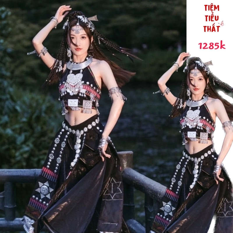 Trang phục miêu cương nữ đen ( sẵn )